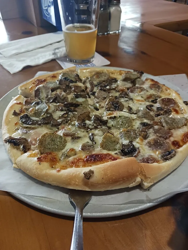 Sausage Mushroom and Meatball Pizza